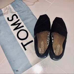 TOMS Black Sparkly Flats